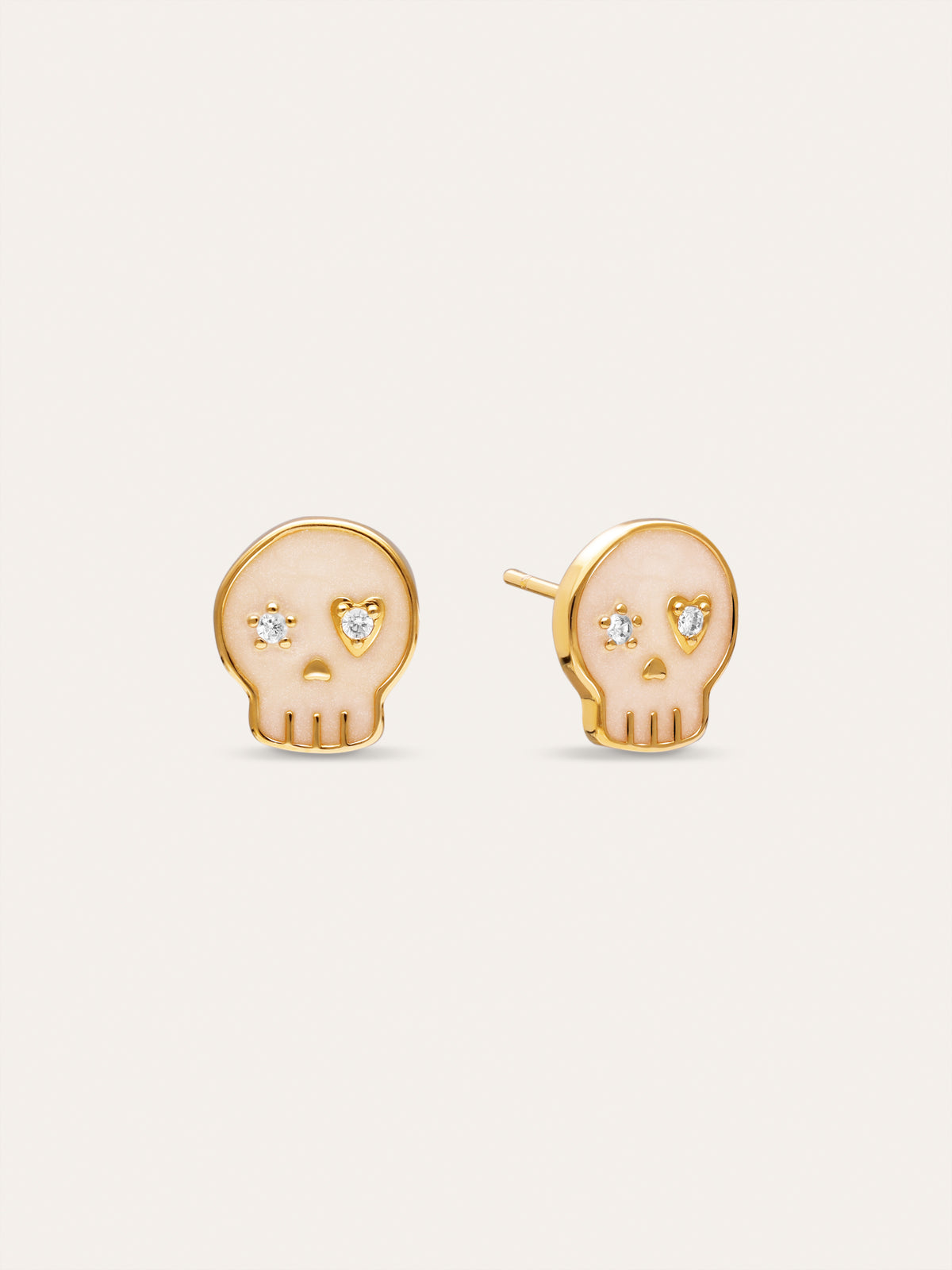 Pendientes Esqueleto Enamel Spark Baño Oro