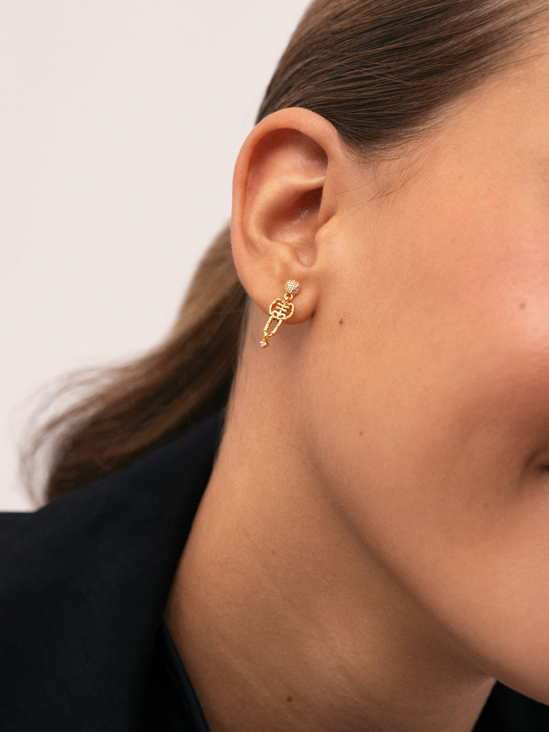 Pendientes Esqueleto Spark Baño Oro