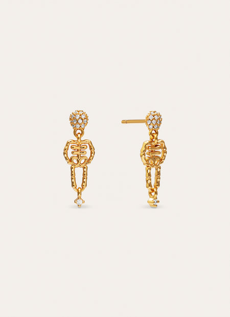 Pendientes Esqueleto Spark Baño Oro