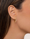 Hoop Earrings Estellar White Gold Plated