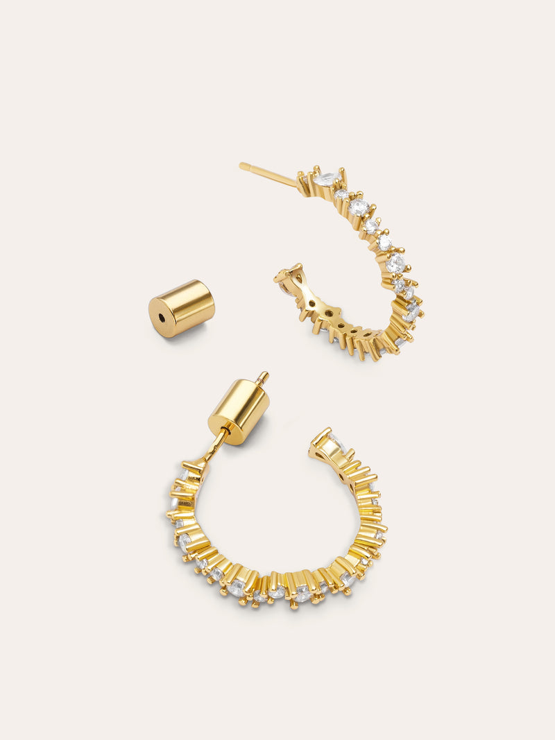 Hoop Earrings Estellar White Gold Plated