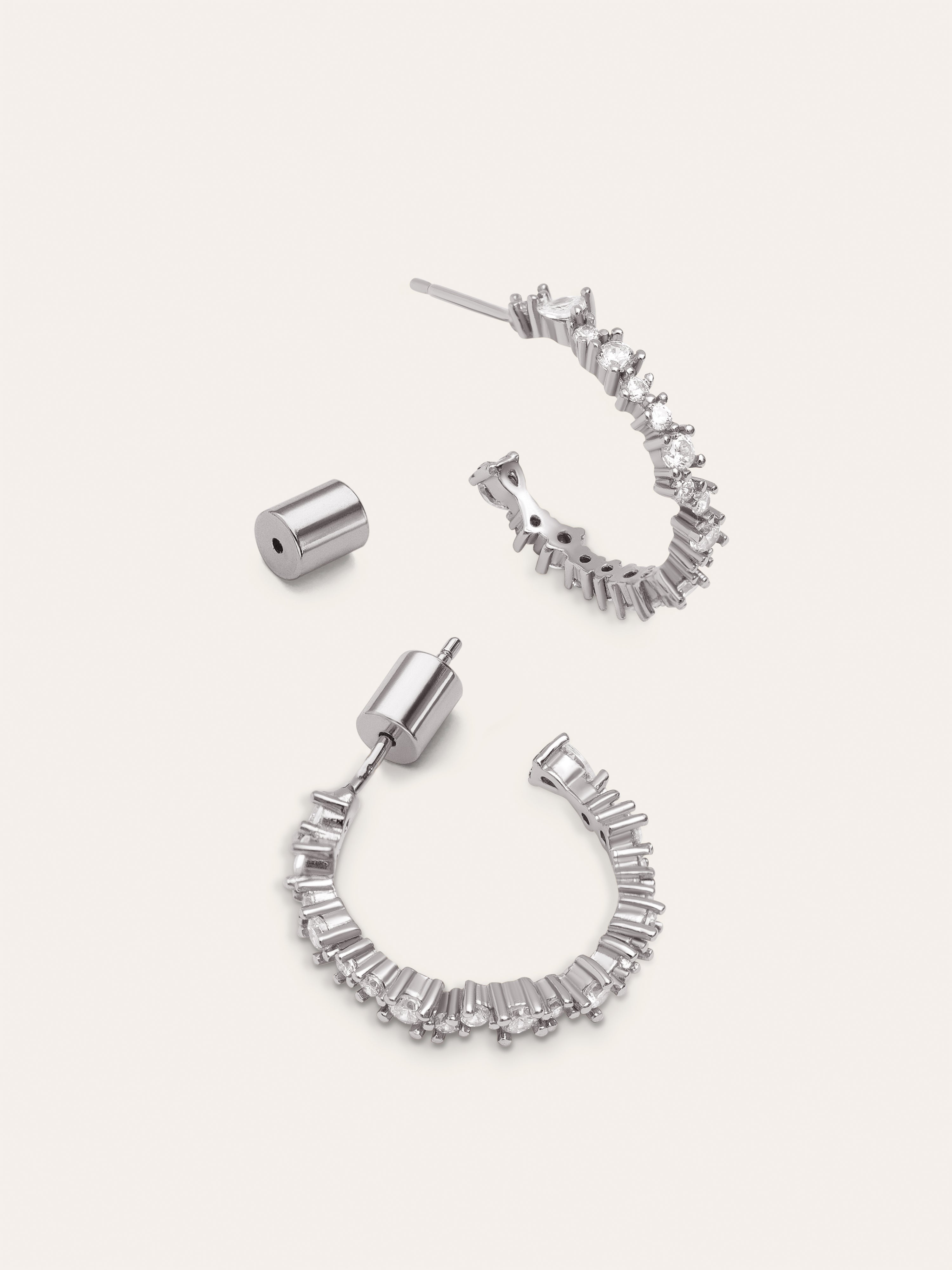 Hoop Earrings Estellar White