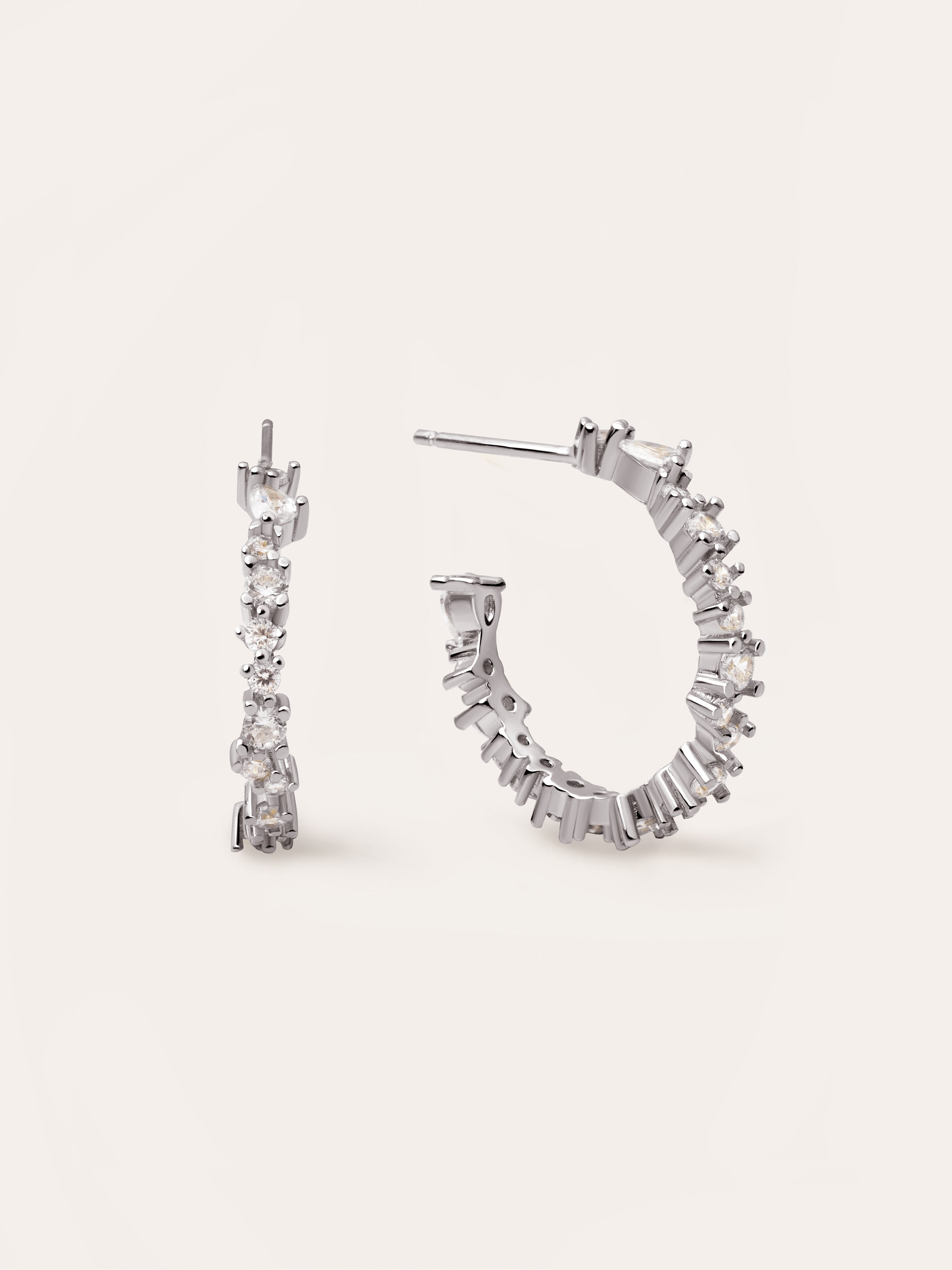 Hoop Earrings Estellar White