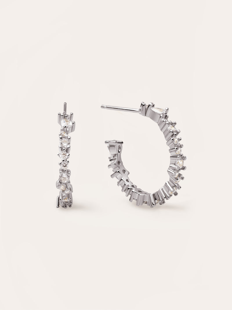 Hoop Earrings Estellar White