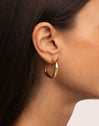 Forma Stainless Steel Hoop Gold Earrings