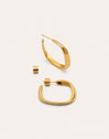 Forma Stainless Steel Hoop Gold Earrings