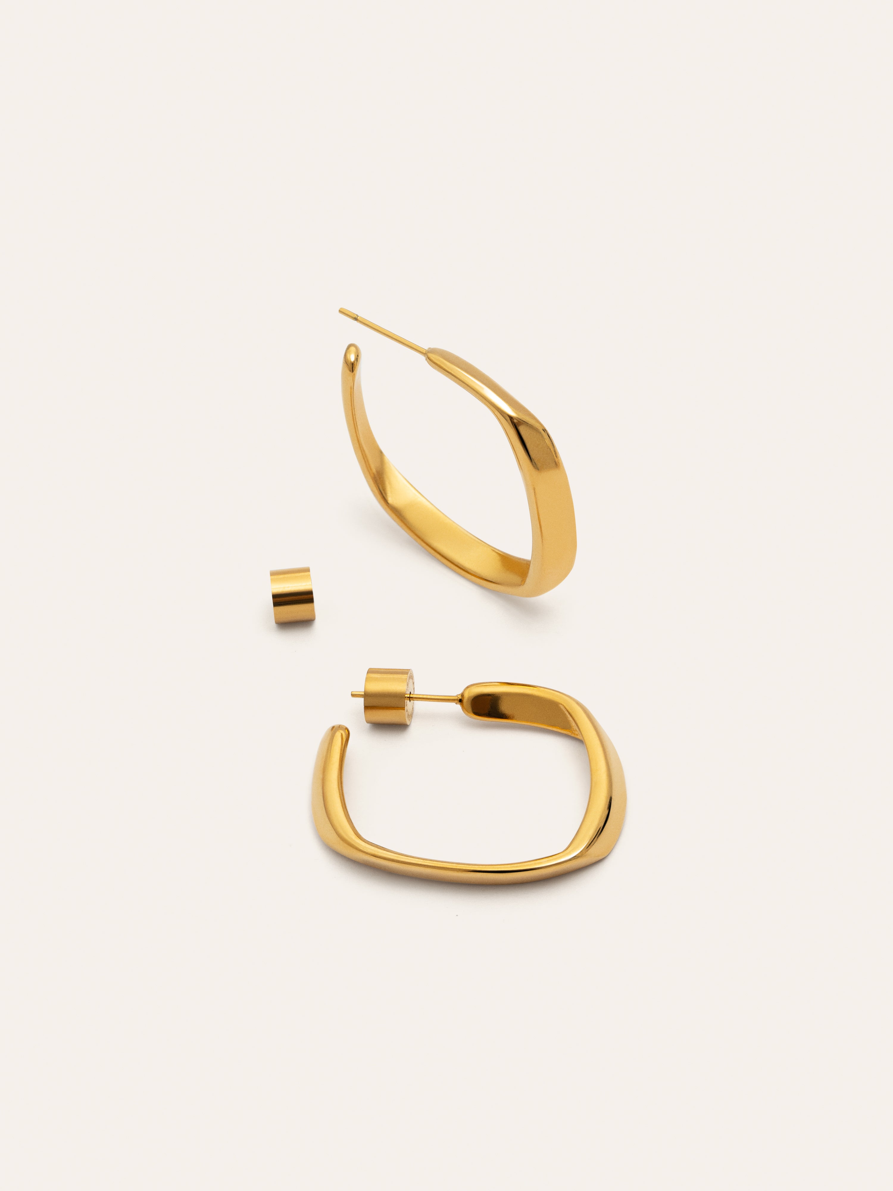 Forma Stainless Steel Hoop Gold Earrings