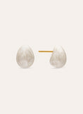 Pendientes Gota Enamel Alea Blanco Acero Baño Oro