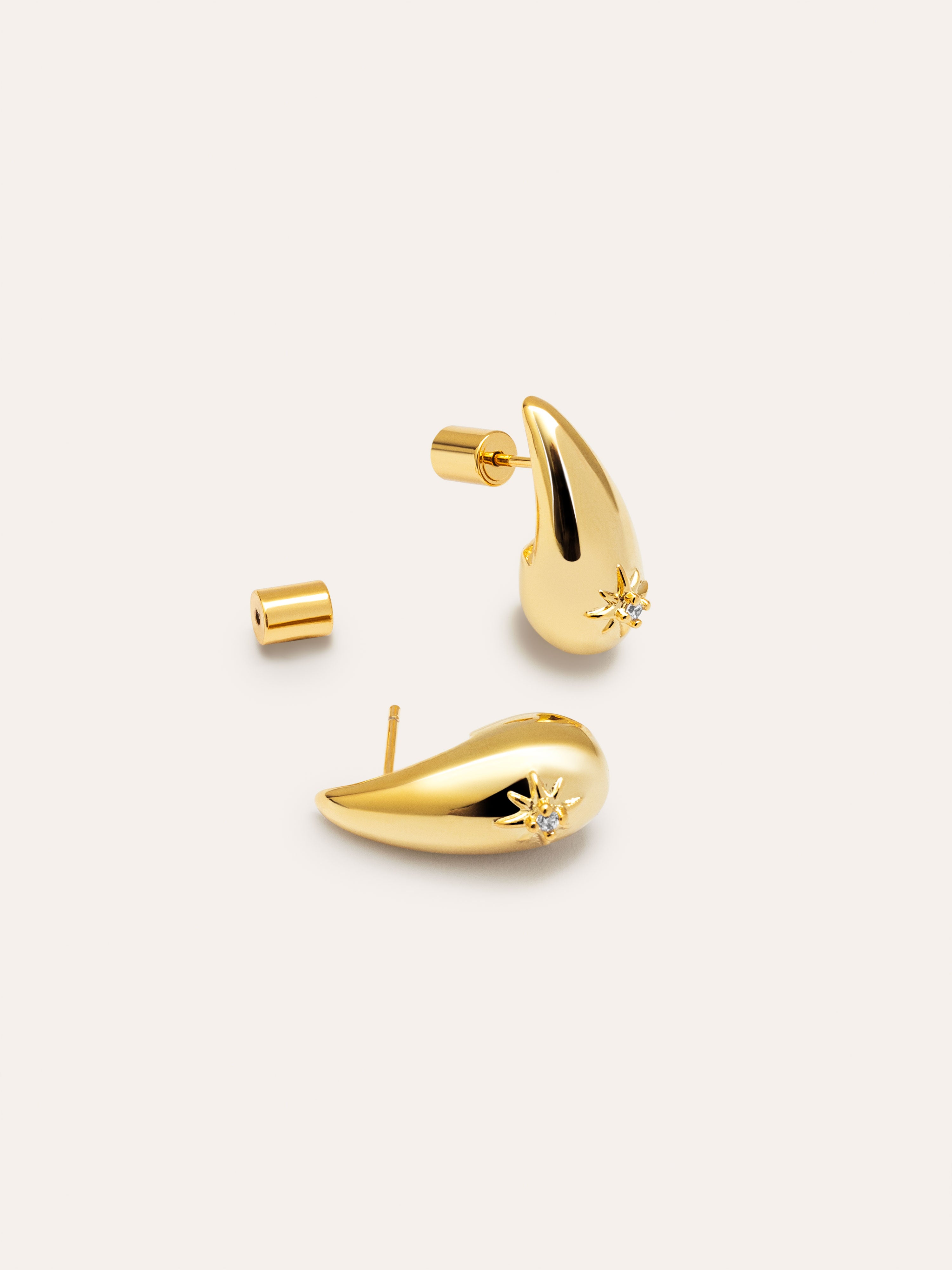 Drop Sparks Gold Earrings 
