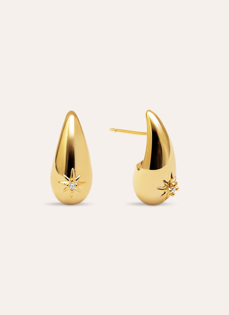 Drop Sparks Gold Earrings 