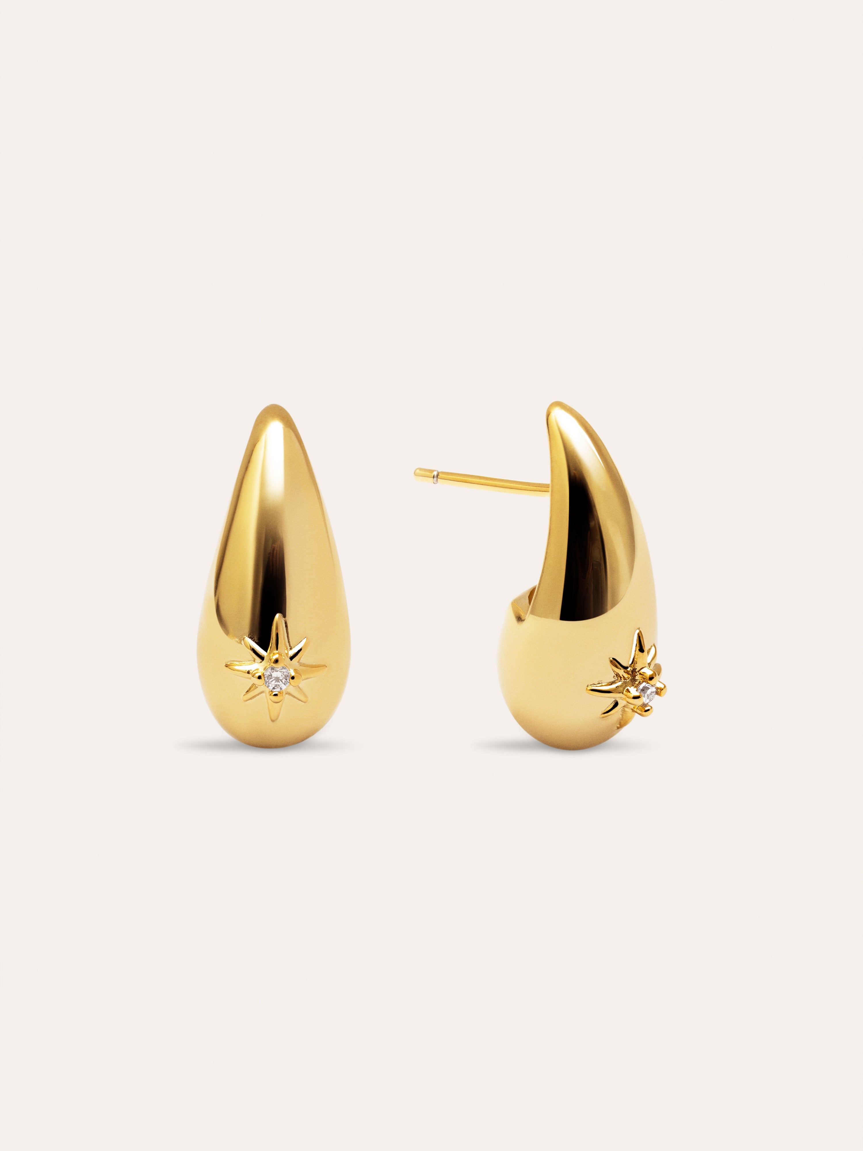 Drop Sparks Gold Earrings 