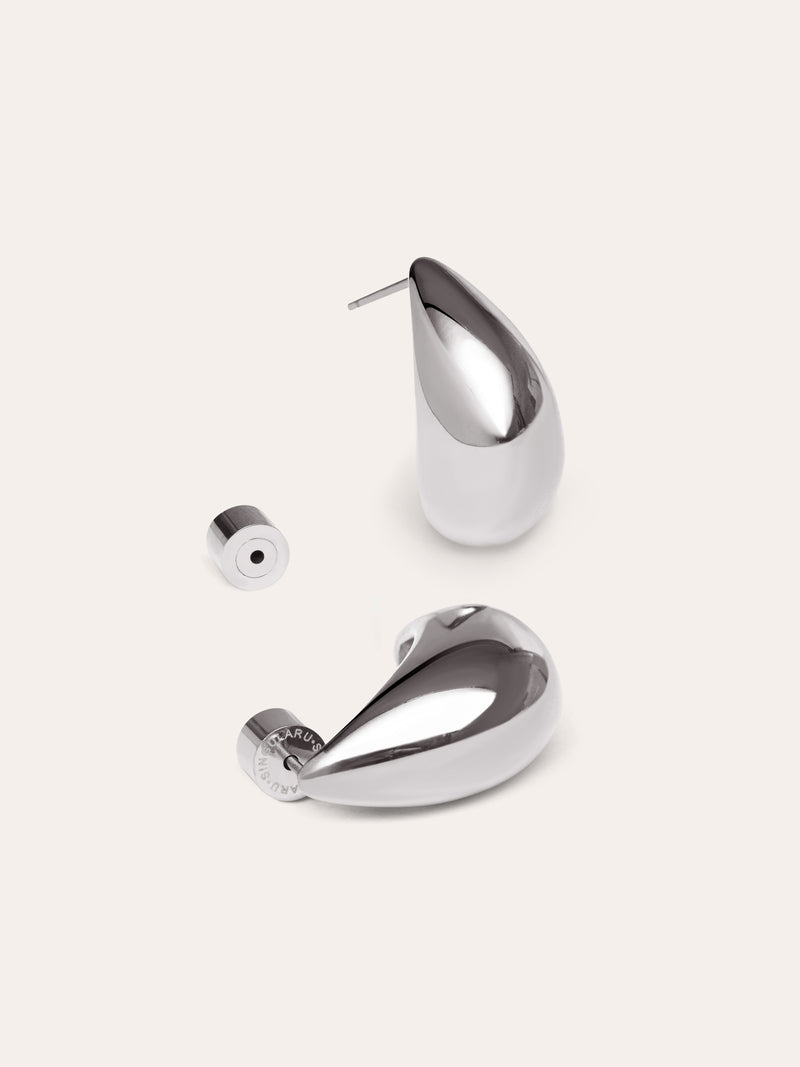 Aretes Gota Acero
