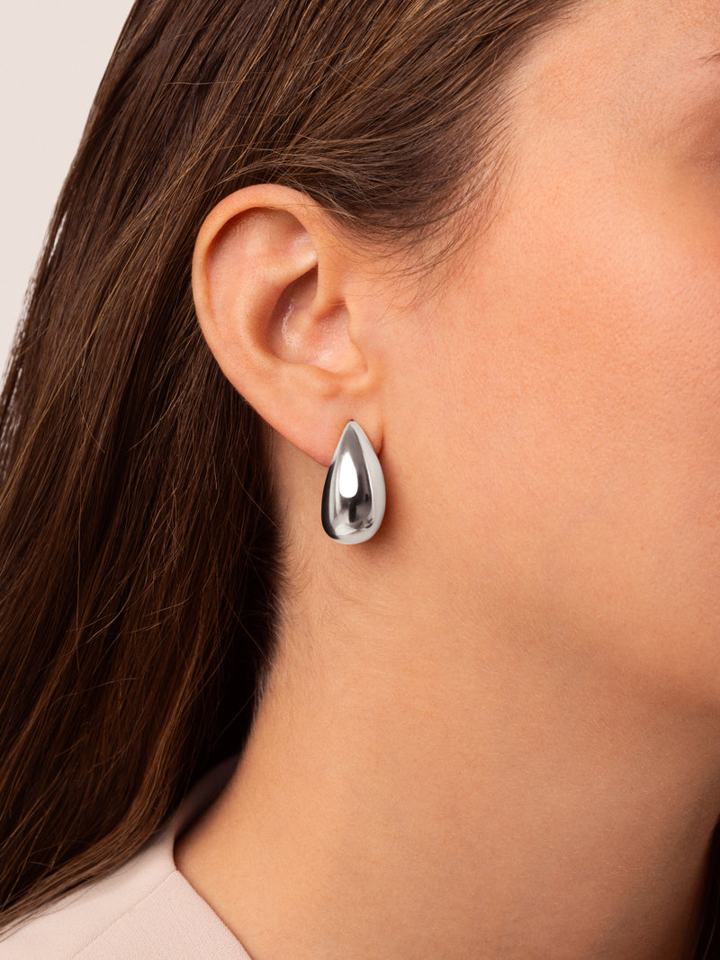 Aretes Gota Acero