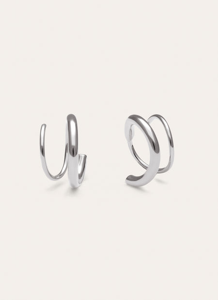 Pendientes Gota Spiral Acero
