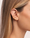 Three Gold Hoop Single earring