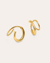 Spiral Drop Gold Earrings