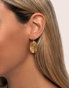 Leaf Stainless Steel Gold Earrings