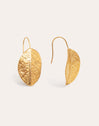 Leaf Stainless Steel Gold Earrings