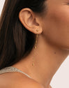 Pendientes Long Drop Bomb Acero Baño Oro