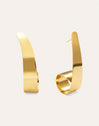 Boucles d'oreilles longues coquillage acier plaqué or