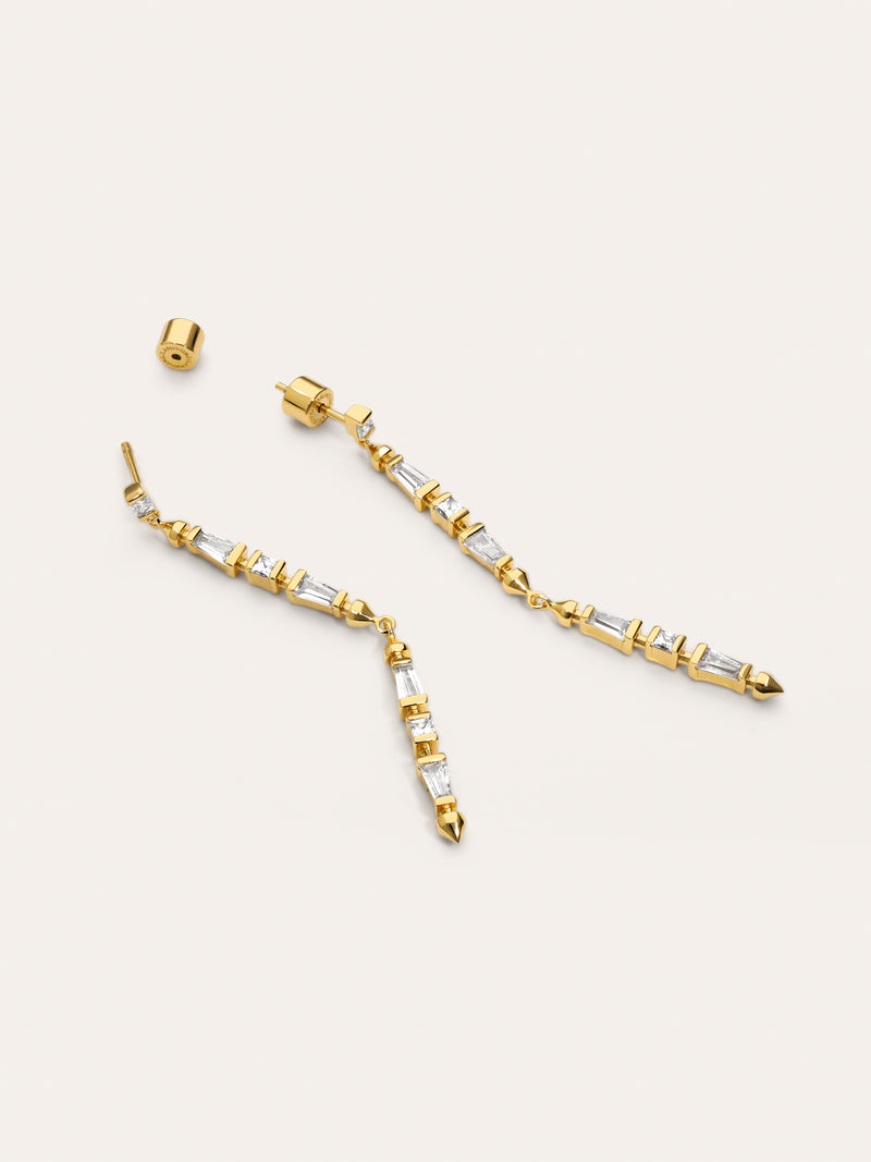 Pendientes Long Iris Baño Oro