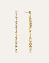 Long Iris Gold Earrings
