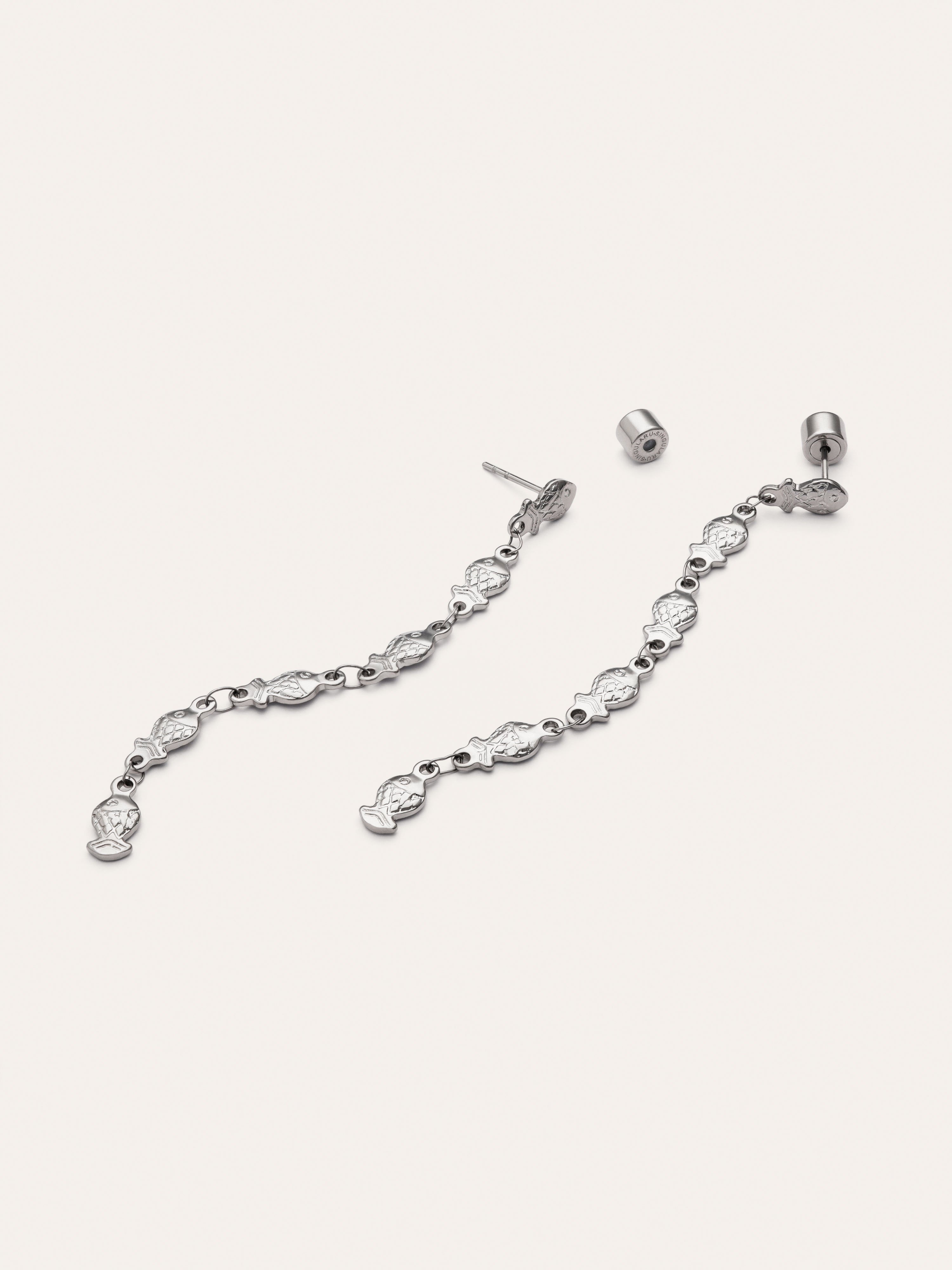 Boucles D'oreilles Long Mar Acier