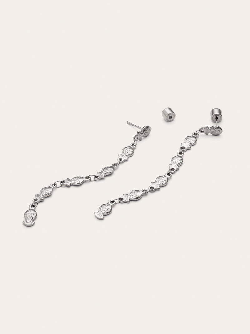 Boucles D'oreilles Long Mar Acier