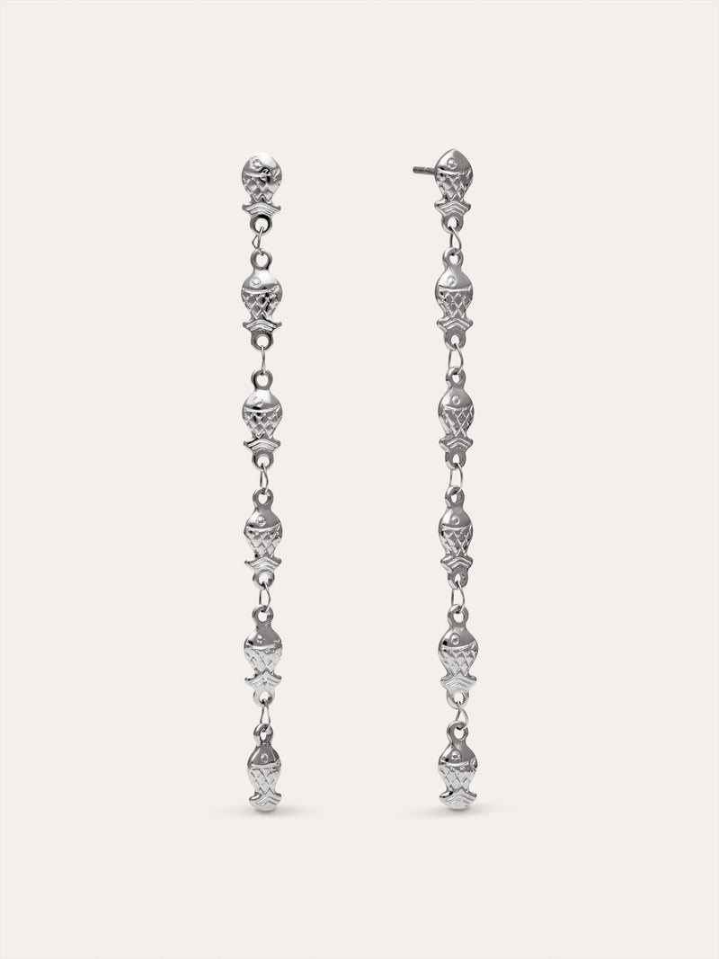 Boucles D'oreilles Long Mar Acier