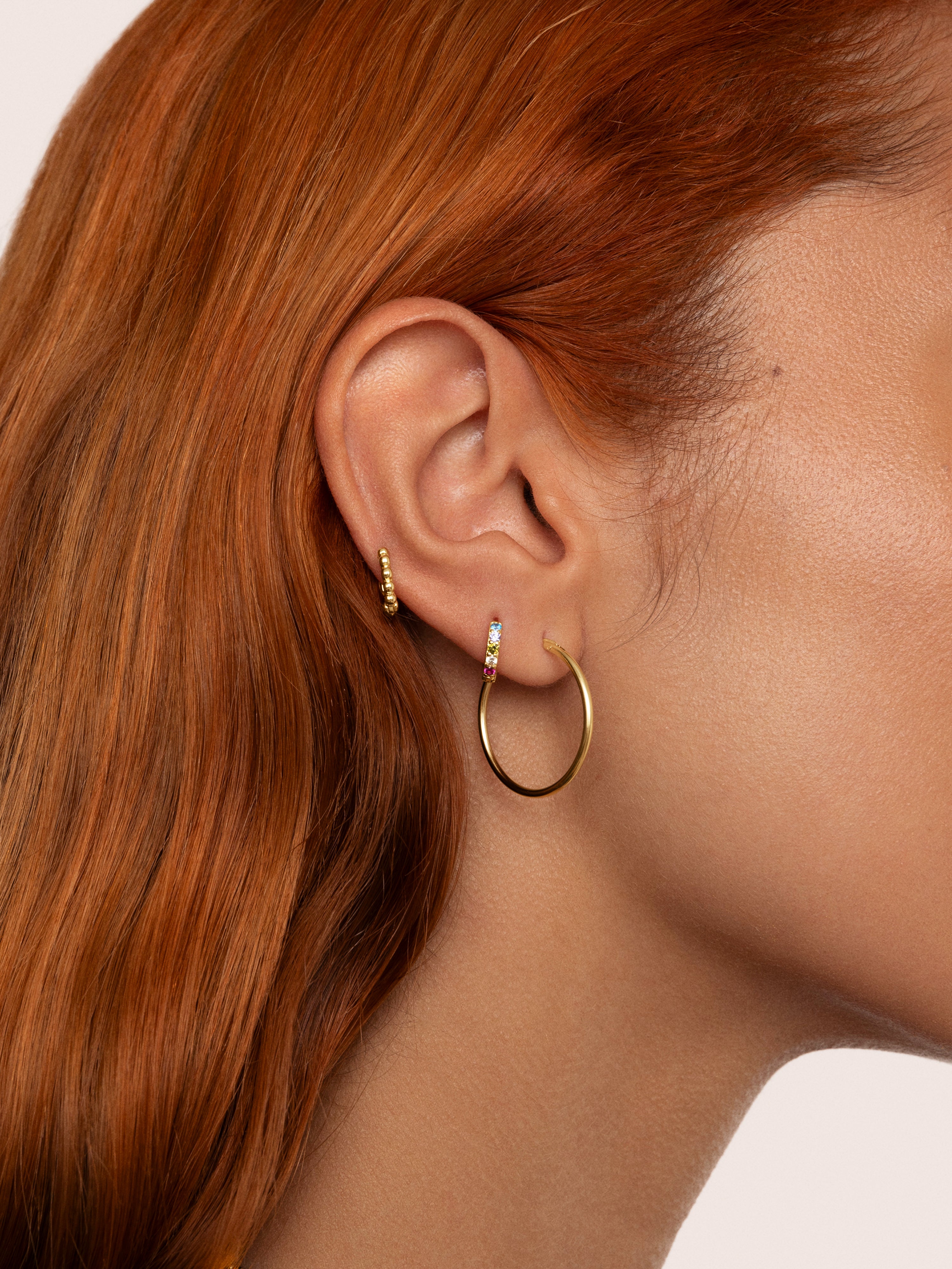 Maria M Gold Hoop Earrings