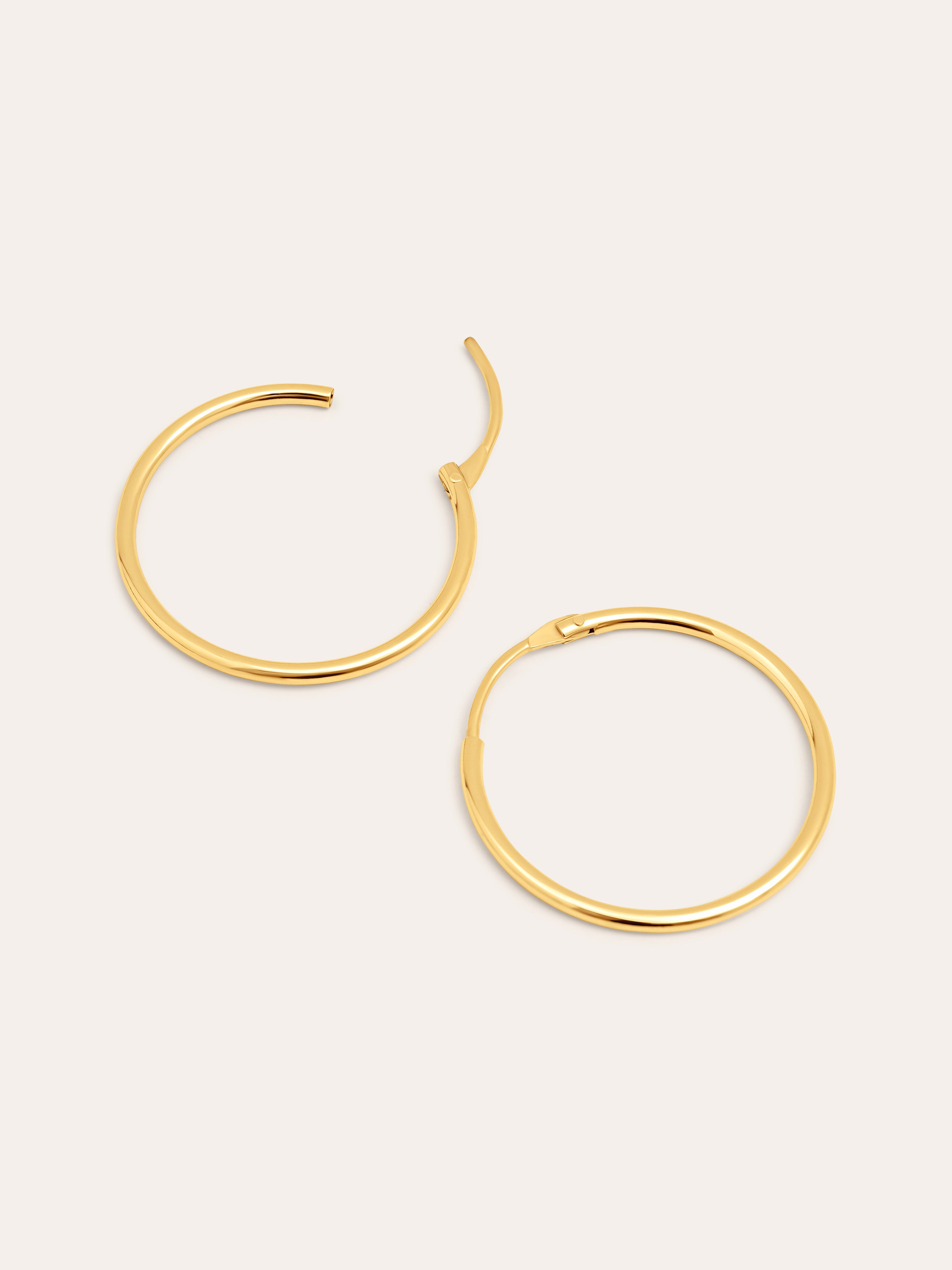 Maria M Gold Hoop Earrings