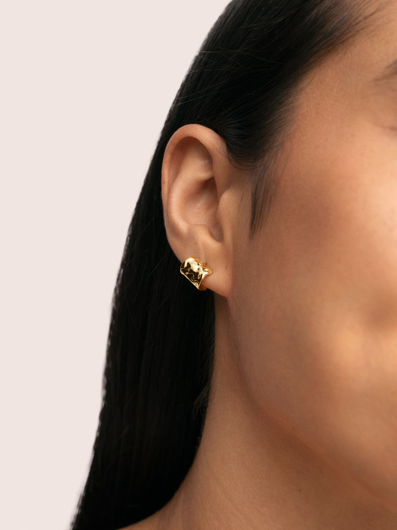 Boucles d'oreilles Marea plaqué or