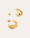 Margot Sterling Steel Gold Earrings