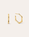 Mini Bamboo Stainless Steel Gold Hoop Earrings