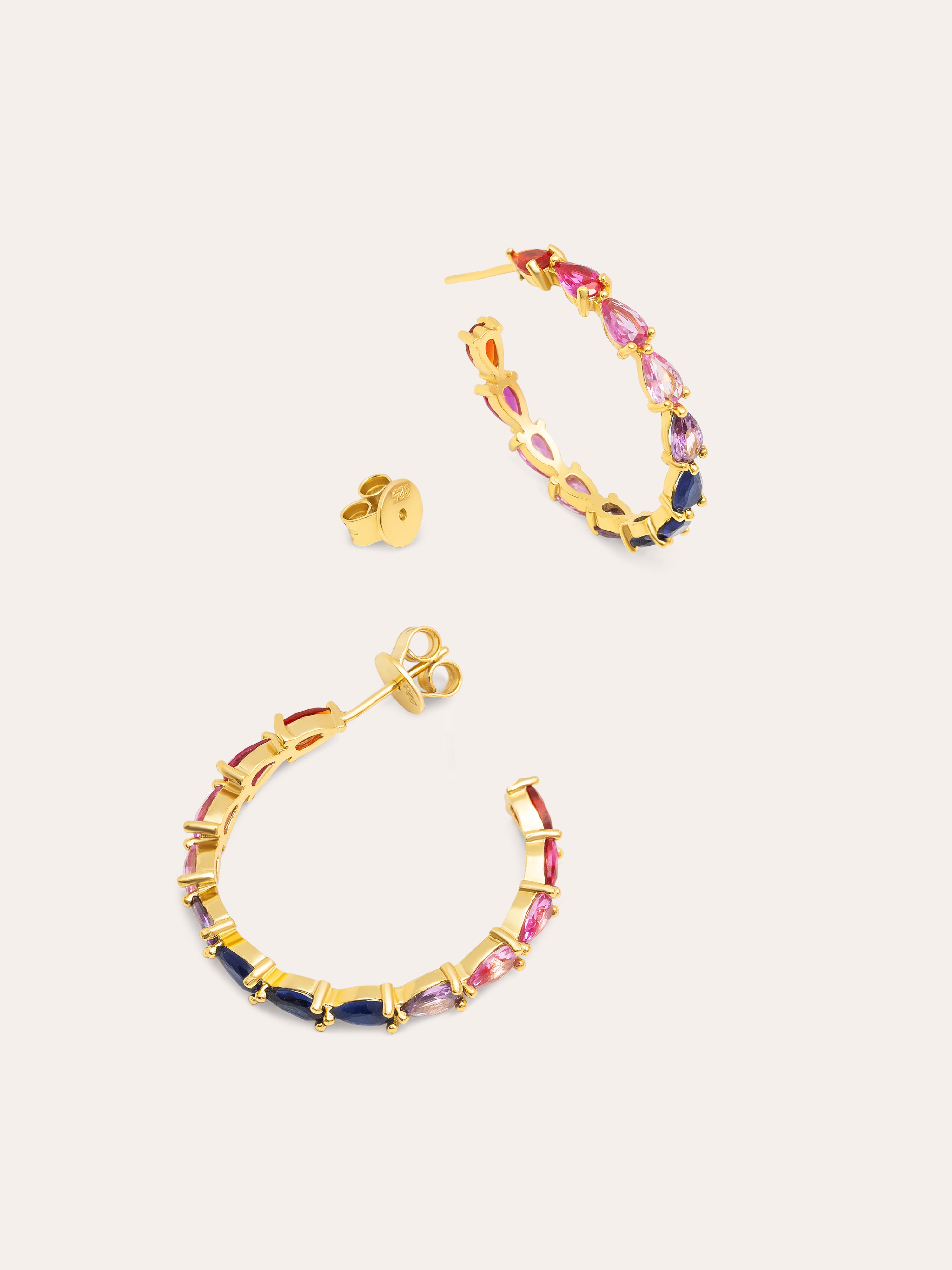 Mia Berries Gold Hoop Earrings