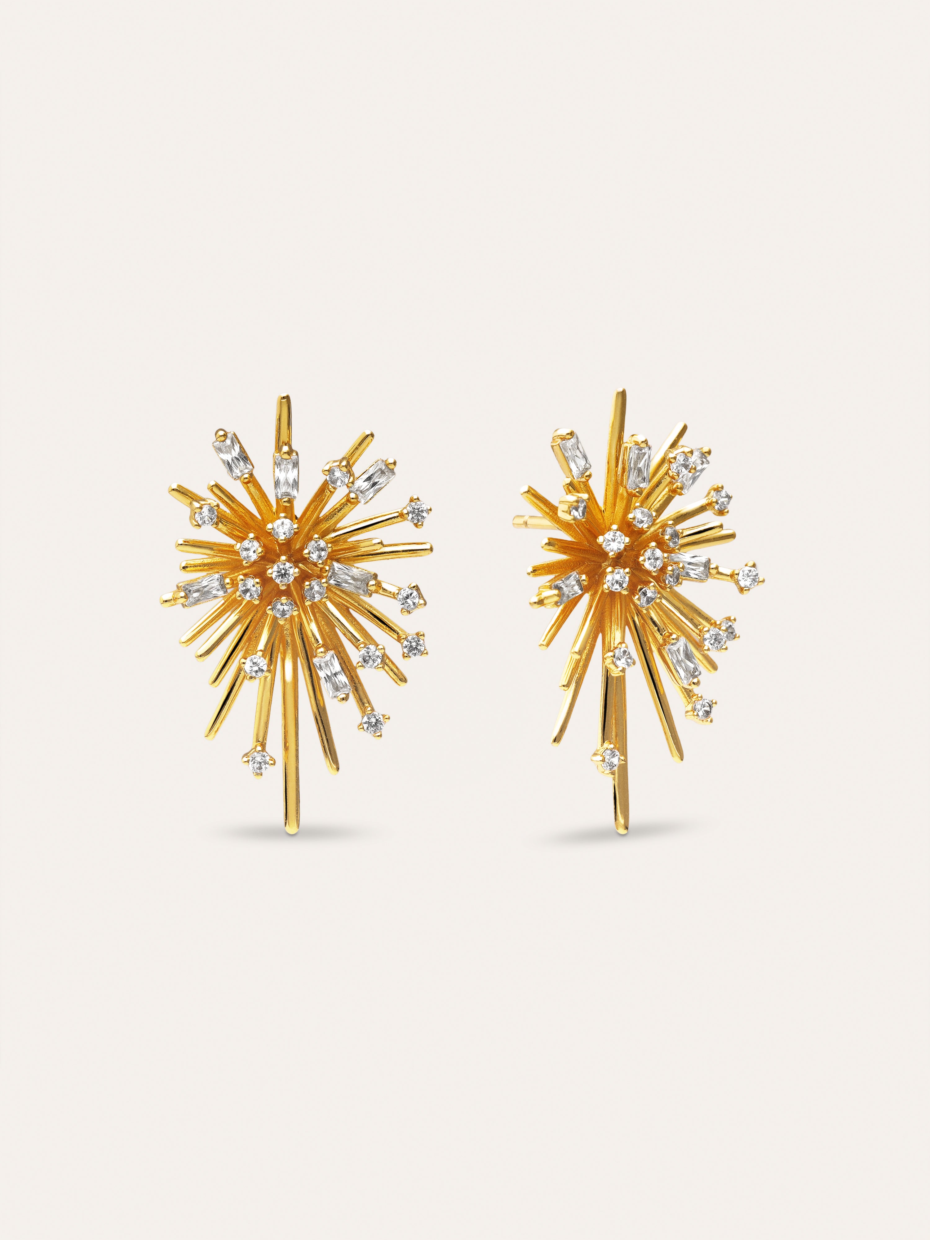 Fireworks Gold Earrings