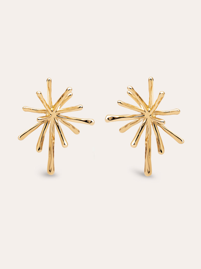 Pendientes Nova Acero Baño Oro
