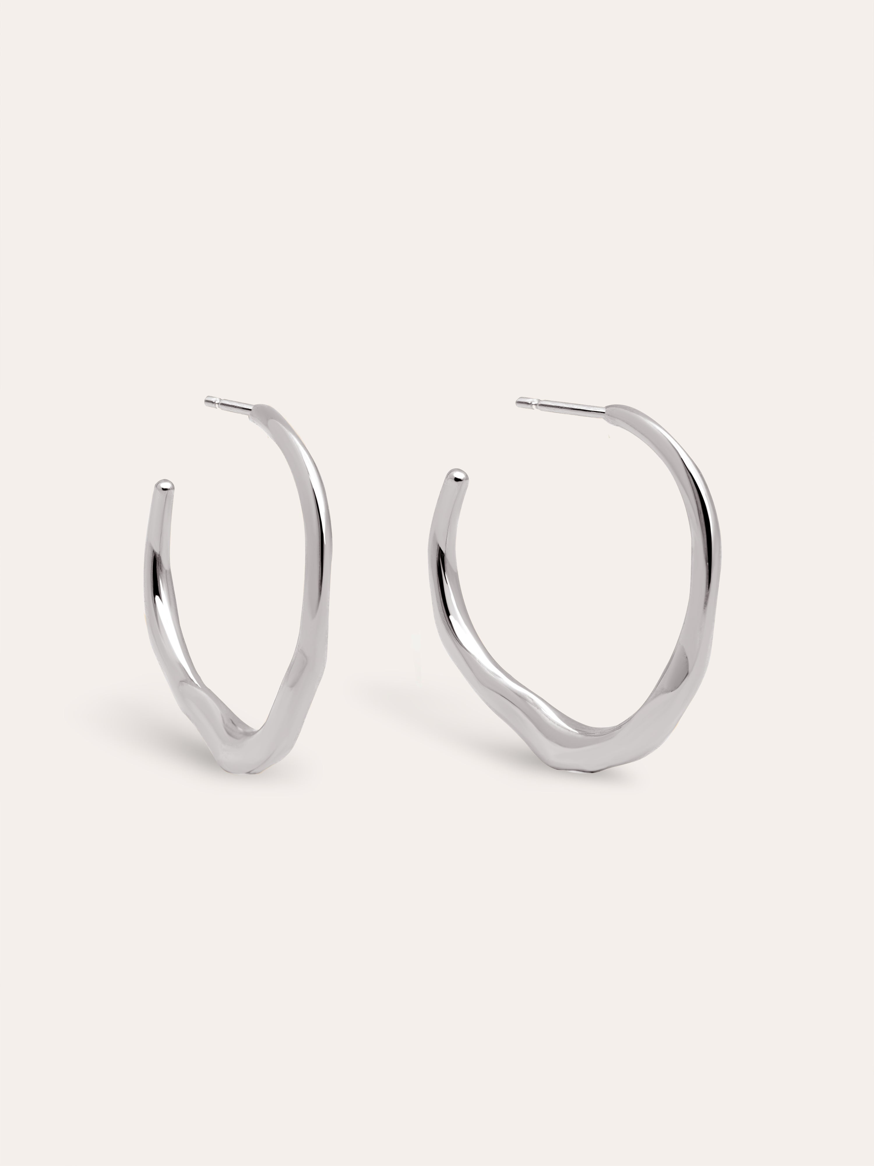 Odette Stainless Steel Hoop Earrings