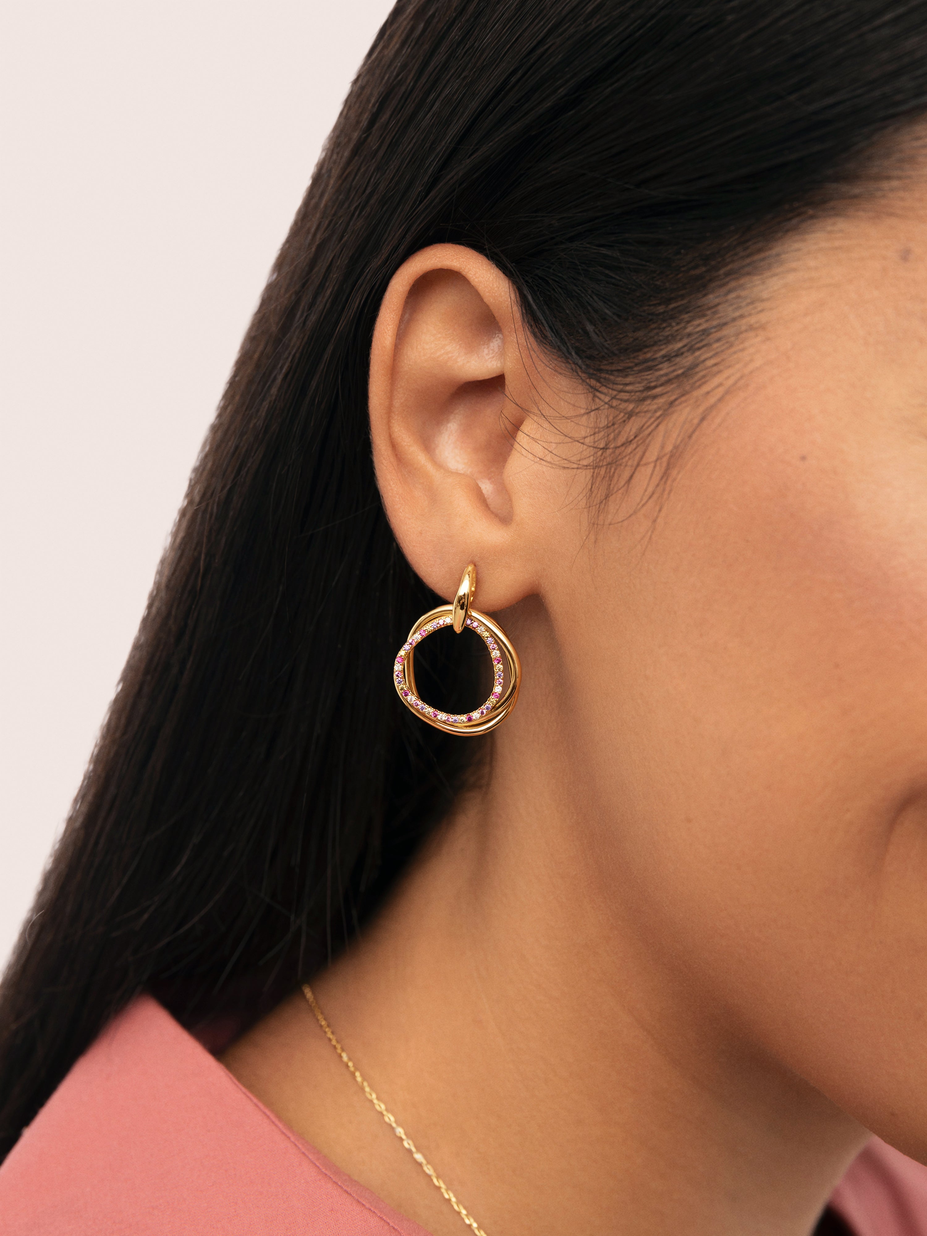 Oria Colors Ohrringe, vergoldet