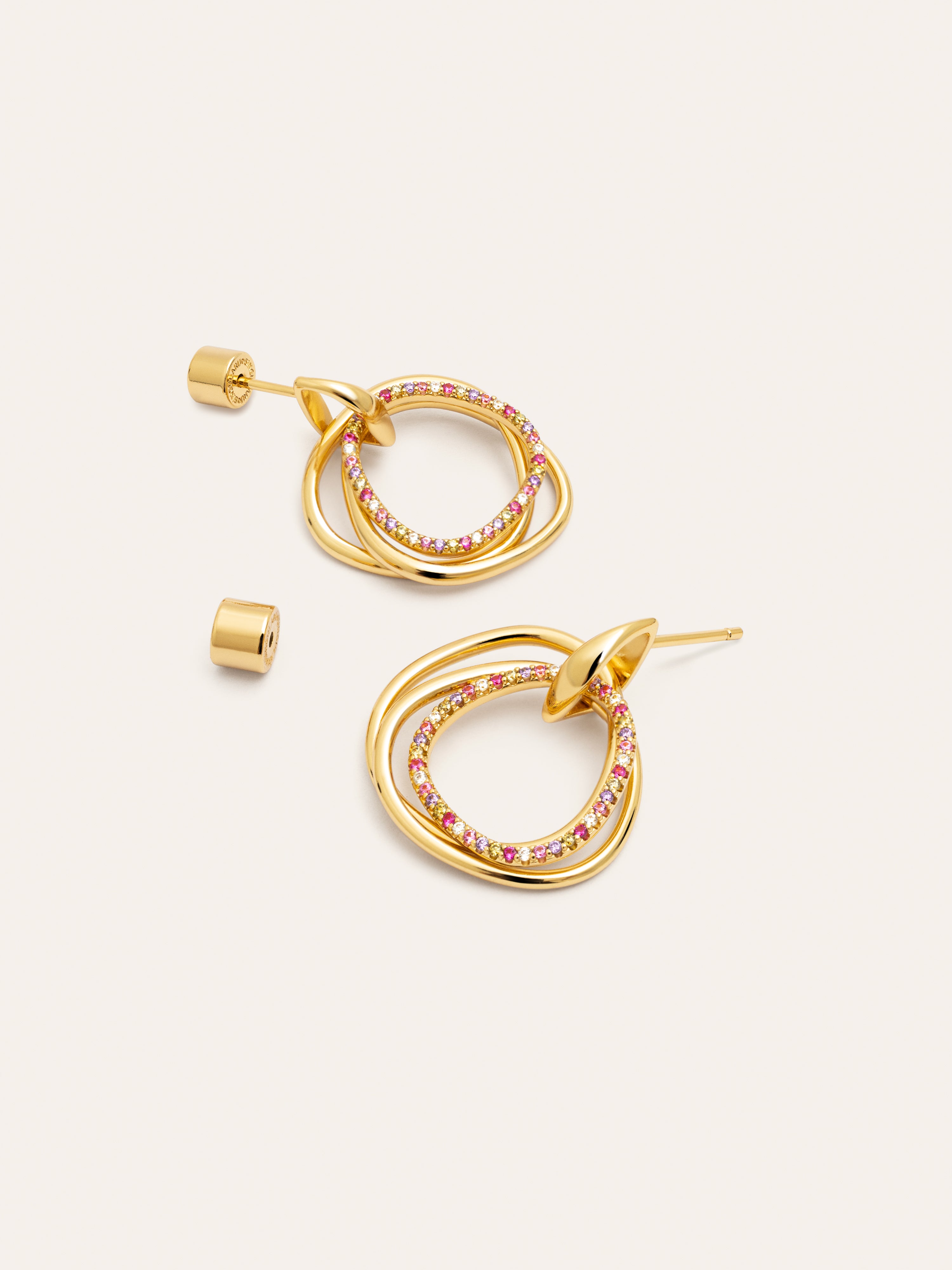 Oria Colors Ohrringe, vergoldet