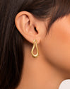 Organic Sea Stainless Steel Gold Earrings