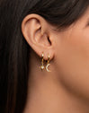 Pendientes Polar Moon Spark Baño Oro