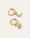 Pendientes Polar Moon Spark Baño Oro