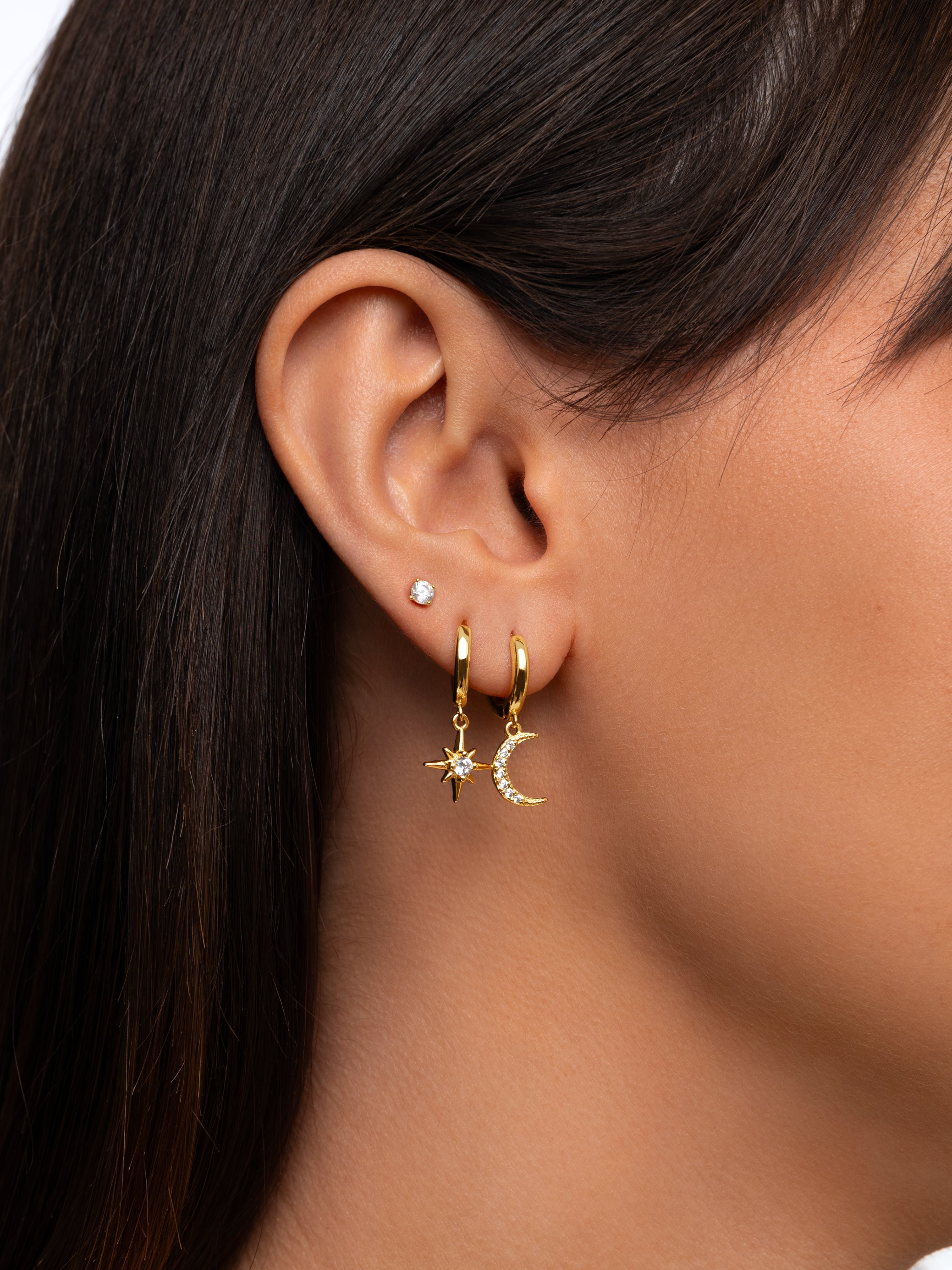 Mini Spark Gold Single Earring