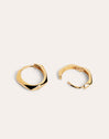 Ribbon Gold Hoop Earrings