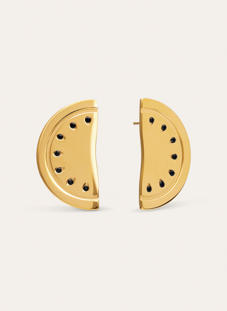 Pendientes Sandía Acero Baño Oro