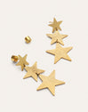 Shinning Stars Stainless Steel Gold Earrings 