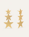 Shinning Stars Stainless Steel Gold Earrings 