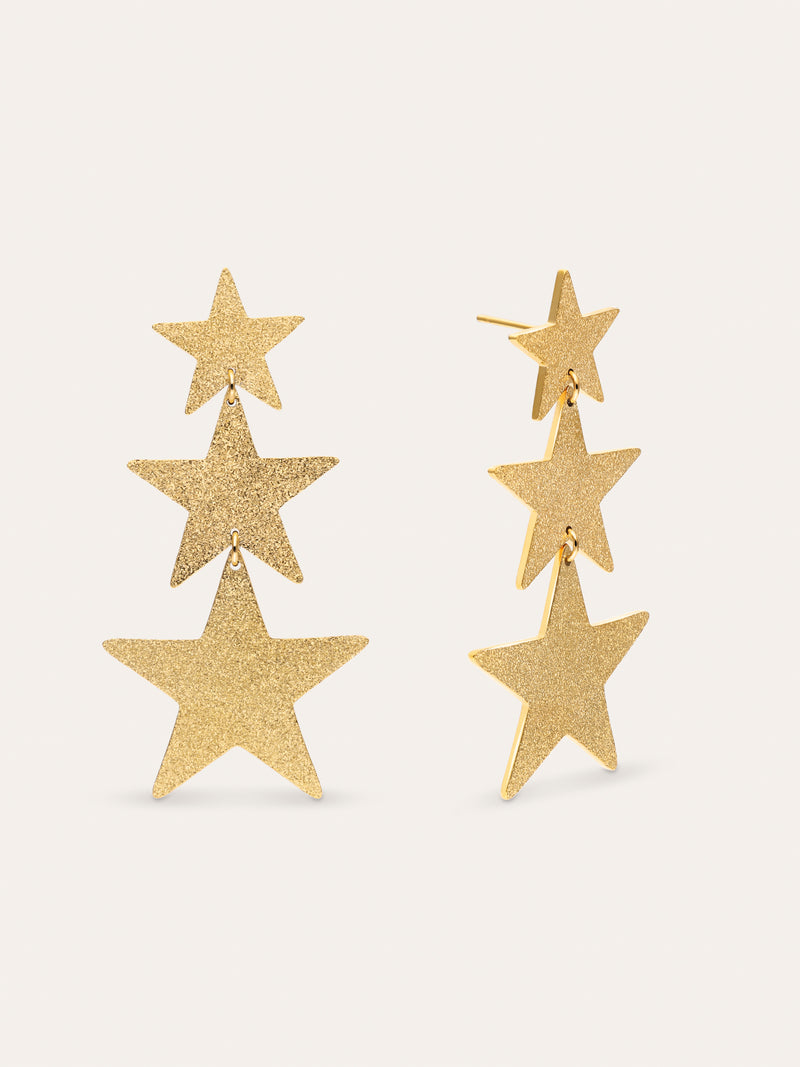 Boucles D'oreilles Shinning Stars Acier Plaqué Or