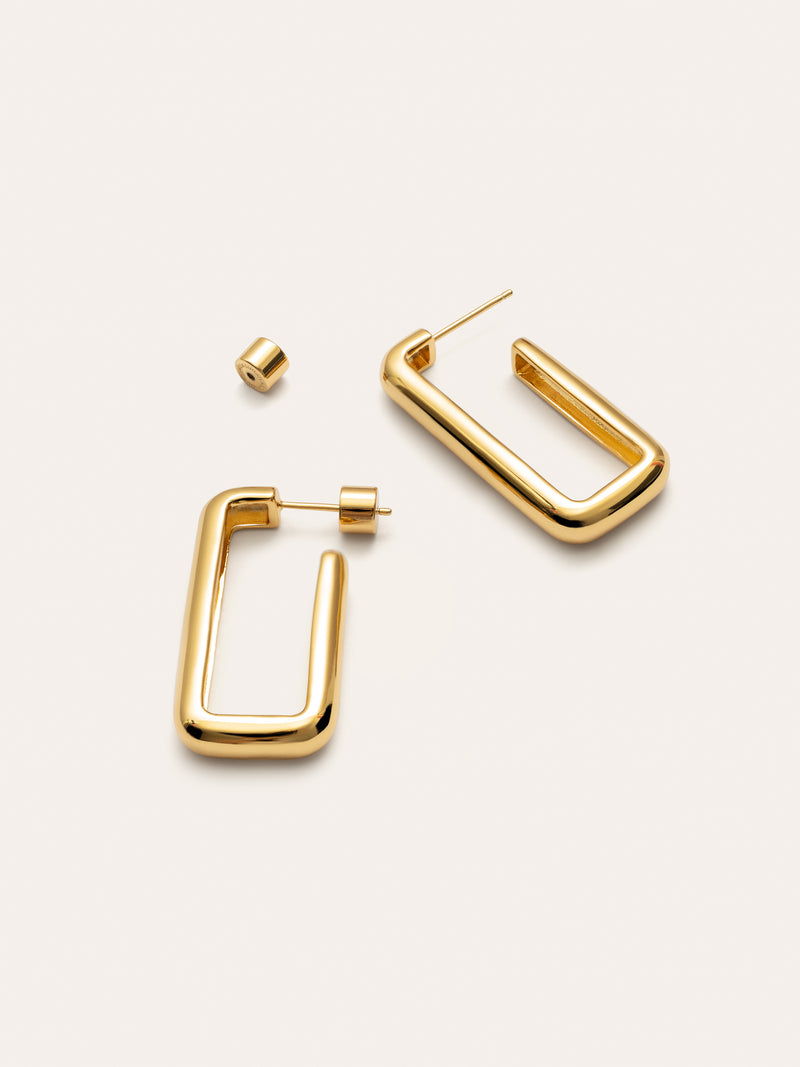 Pendientes Single Pipe Baño Oro